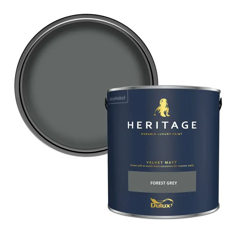 Dulux Heritage Matt Emulsion Oops Tin - Forest Grey 2.5L 1
