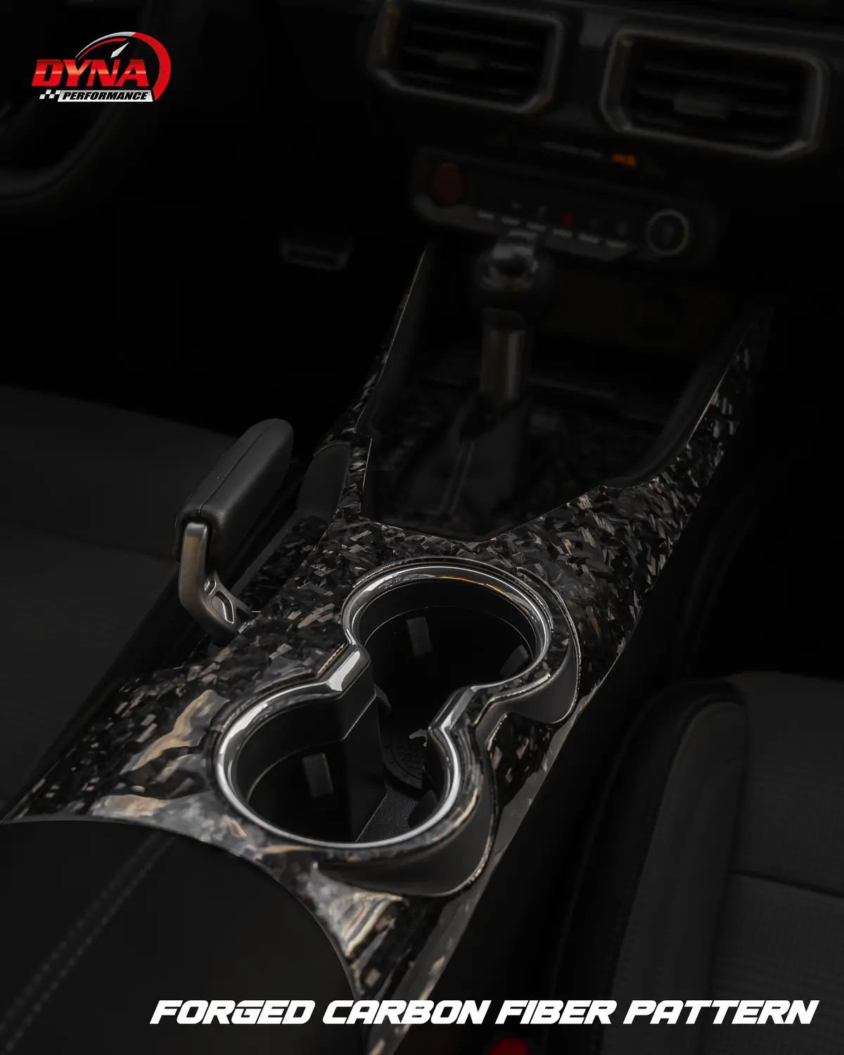Dynacarbon™ Carbon Lhd Full Center Console Shifter Trim For Ford Mustang 2024-2026 6
