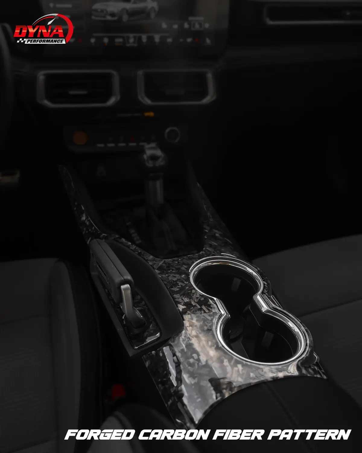 Dynacarbon™ Carbon Lhd Full Center Console Shifter Trim For Ford Mustang 2024-2026 7