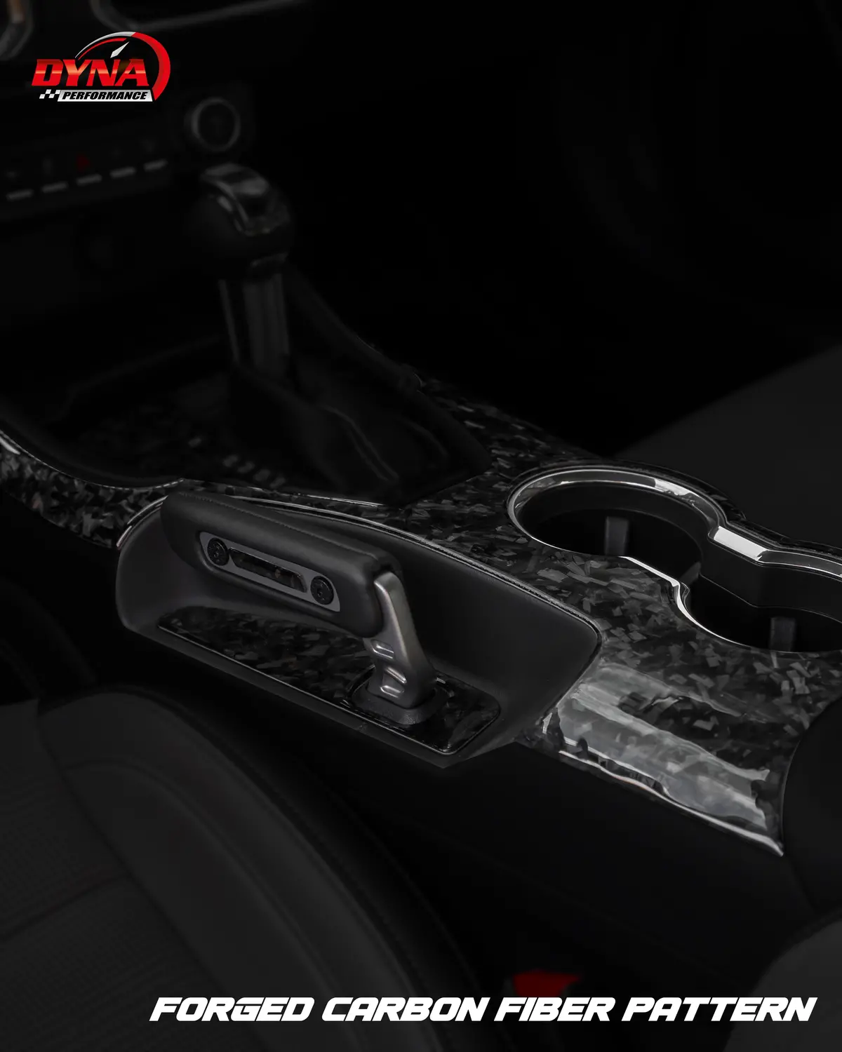 Dynacarbon™ Carbon Lhd Full Center Console Shifter Trim For Ford Mustang 2024-2026 3