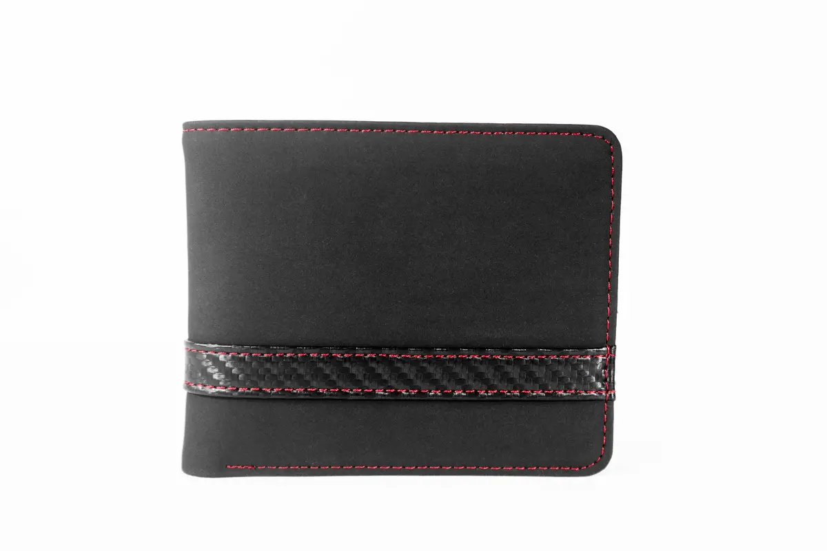 Dynacarbon™ Corsa Series Alcantara Carbon Fiber Striped Wallet 1