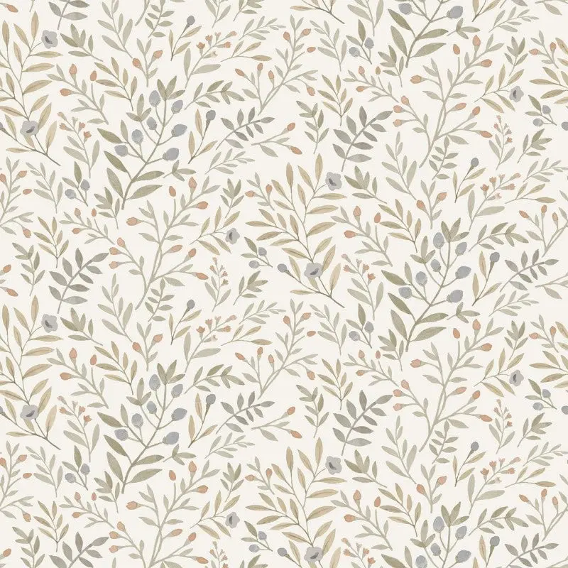 Inia Leafy Trail Wallpaper Neutral Sample 1