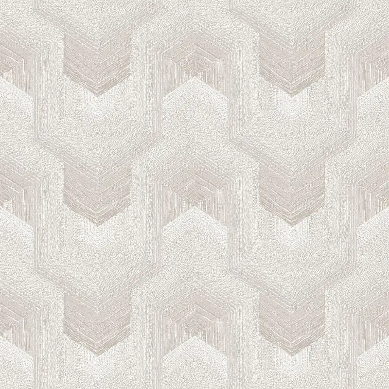 Polygonal Dream Geometric Wallpaper - Pale Silver 1
