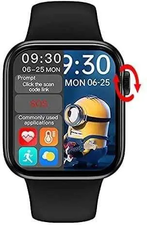 Hw 16 Smart Watch Hd Ips 1.72 Inch, Bluetooth Call, Fitness Tracker, Waterproof, & Heart Rate Sensor Black Color By Ansa-Store 1
