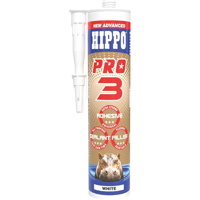Hippo Pro 3 Adhesive Sealant Filler - White 290Ml 1