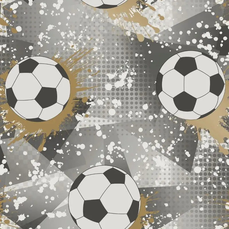 Football Frenzy Wallpaper - Black/Gold Sample 1
