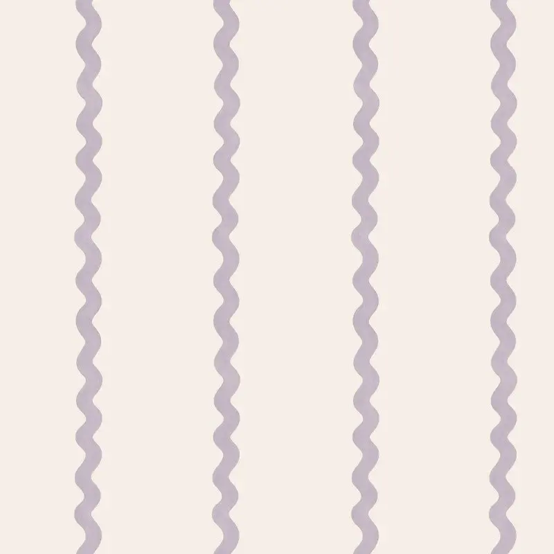 Do The Wiggle Stripe Wallpaper - Lilac Sample 1