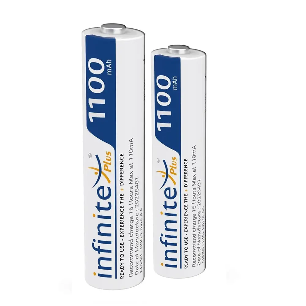 Envie® Aaa Rechargeable Batteries, High-Capacity Ni-Mh 1100 Mah, Low Self Discharge, Pre-Charged (Pack Of 2) (Aaa11002pl) 1