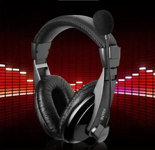 Intex Supra Headphone Wired Headset With Mic And Volume Control (Double Pin Connectors) 1