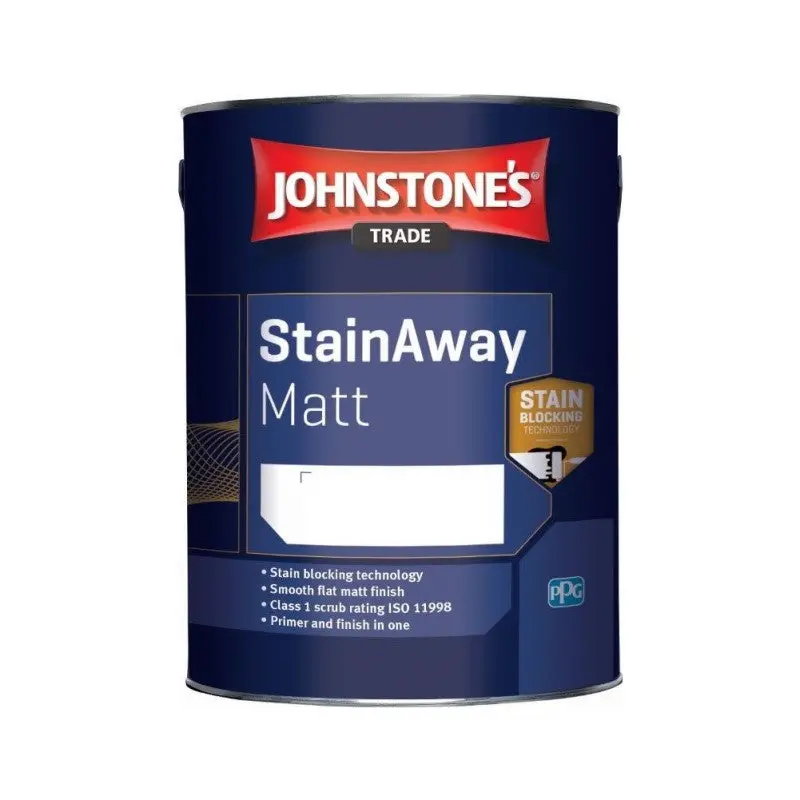 Johnstone's Trade Stainaway Matt Paint - Colour Match (Light Colours Only) 1