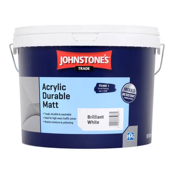Johnstone's Trade Durable Matt Acrylic Paint – Brilliant White