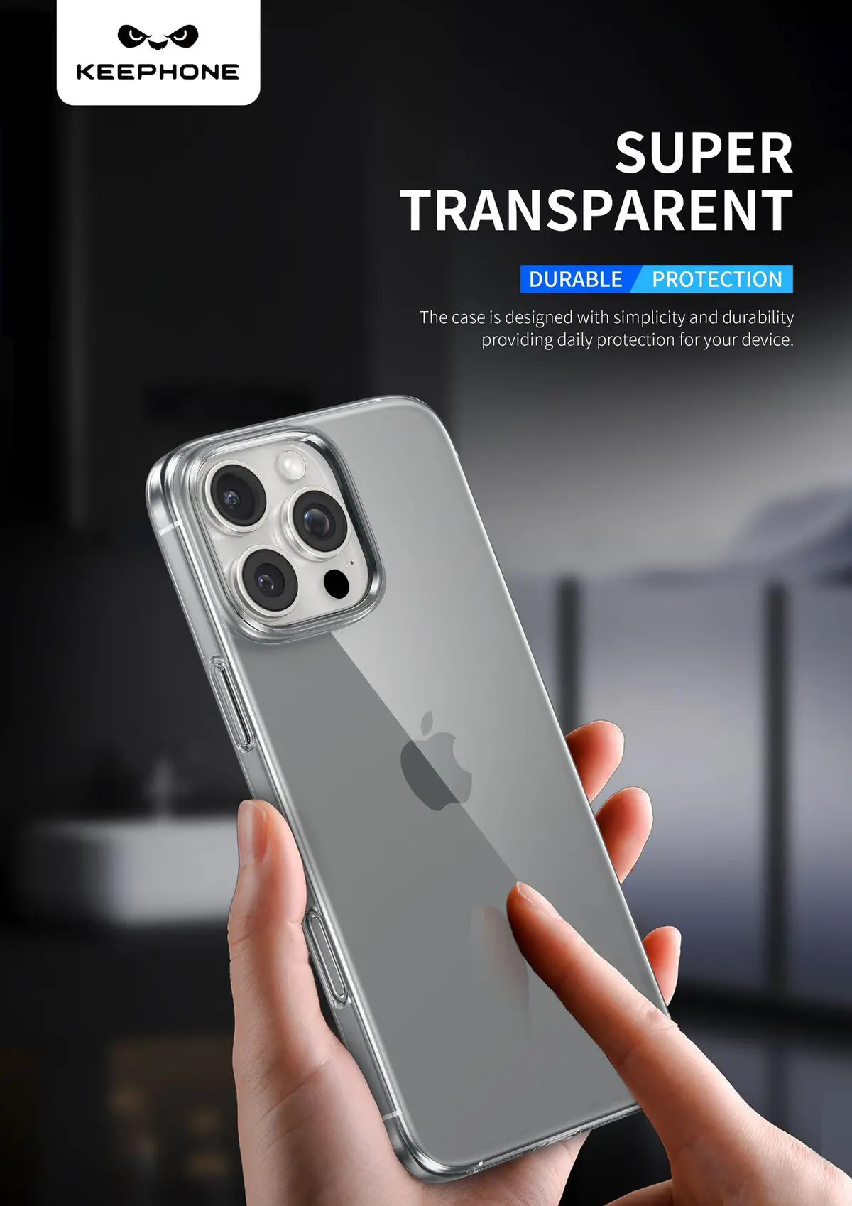 Keephone X Crystal Anti Yellowing Ultra Clear Thin Back Case Premium Quality For Iphone 16 Series 4