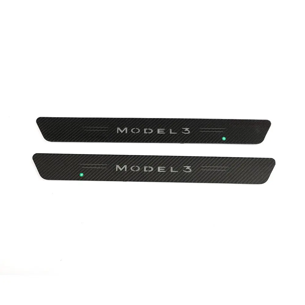Dynacarbon™️ Carbon Door Sill Trim For Tesla Model 3 2016-2023 1