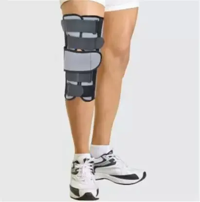 Dyna Innolife Knee Immobilizer Short -Grey-14-Inch Length Knee, Calf & Thigh Support  (Grey / Black) 1