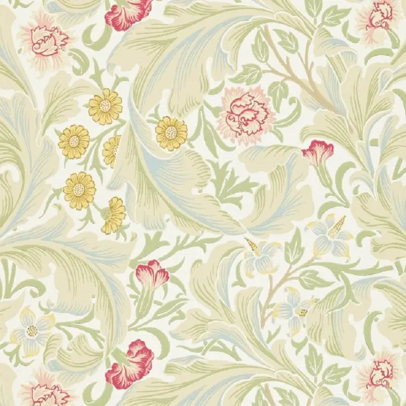 Morris & Co Leicester Wallpaper - Marble/Rose Sample 1