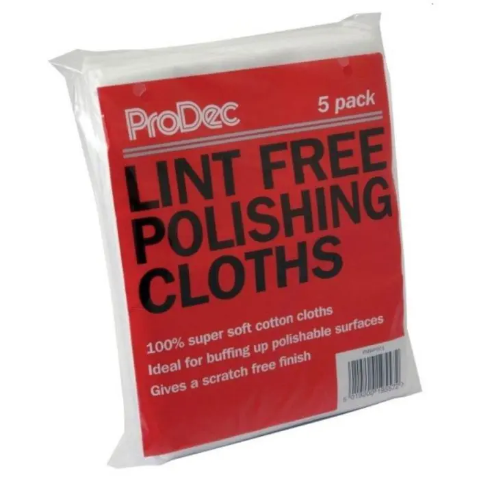Prodec Lint Free Polishing Cloths (5 Pack) 1