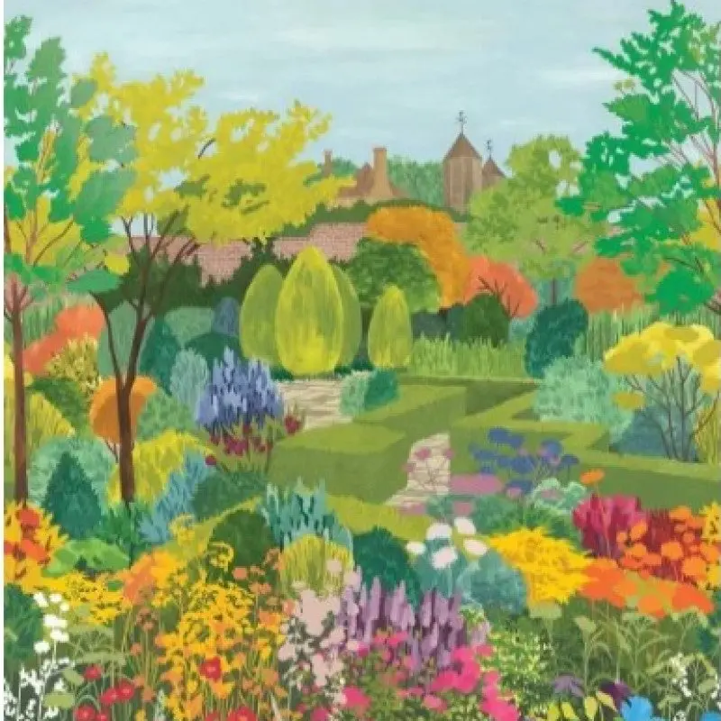 Little Greene Castle Garden Mural Wallpaper 1