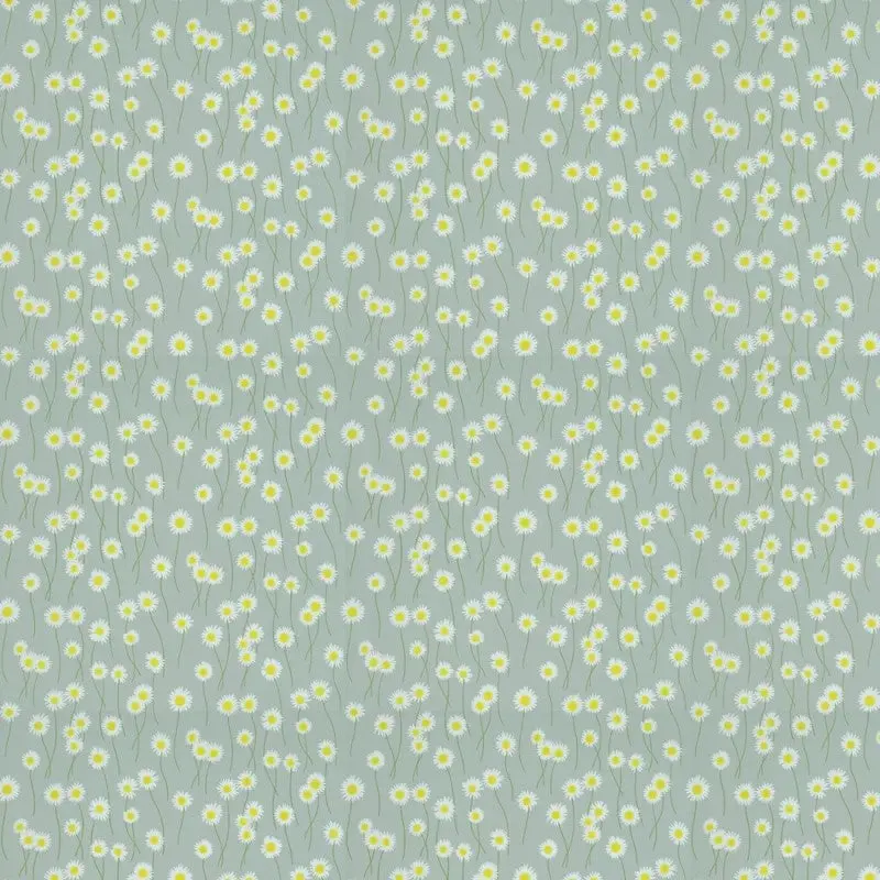 Little Greene Moon Daisies Wallpaper Sample - Celestial Blue 1