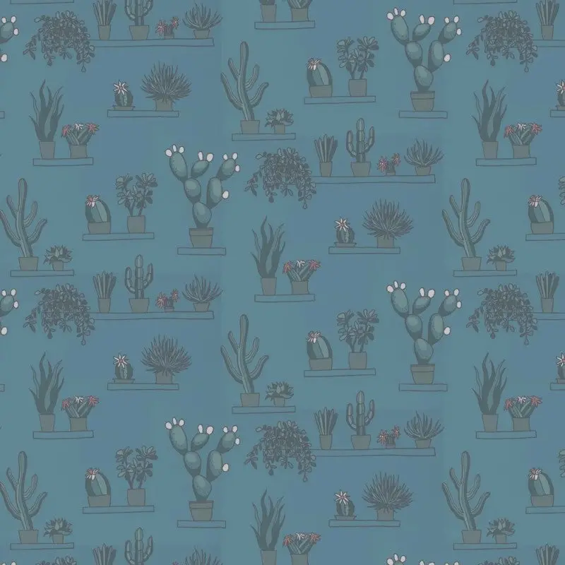 Little Greene Mr Straw’S Greenhouse Wallpaper Sample - Air Force Blue 1