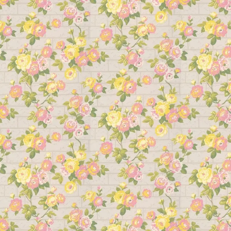 Little Greene Rose Garden Wallpaper Sample - Portland Stone 1