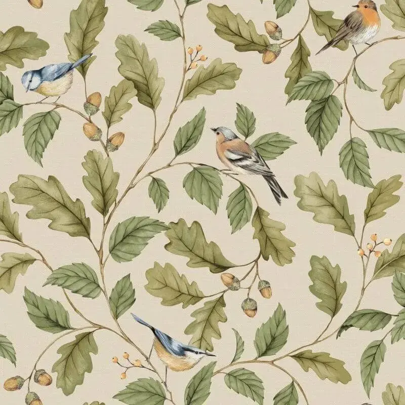 Oakleigh Trail Woodland Wallpaper Sample 1