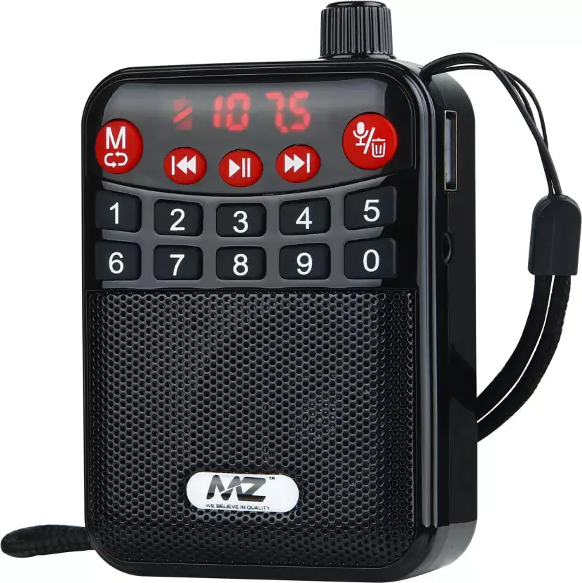 Mz M63vp (Multimedia Digital Player) With Bluetooth Fm 3W Speaker Fm Radio (Black) 1