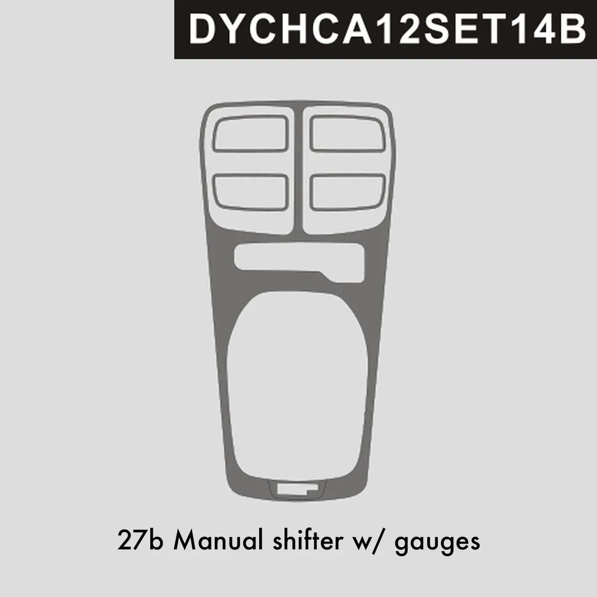 Dynacarbon™️ Carbon Shifter With Gauges Trim For Chevrolet Camaro 2012-2015 2