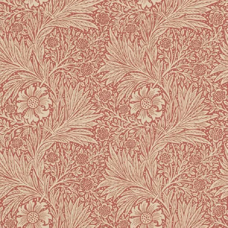 Morris & Co Marigold Wallpaper - Brick/Manilla Sample 1