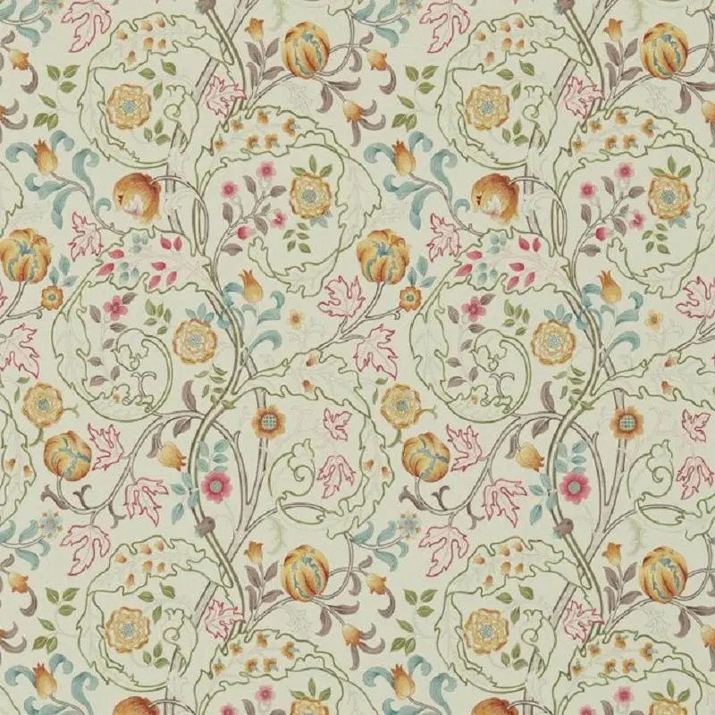 Morris & Co Mary Isobel Wallpaper - Russet/Taupe Sample 1