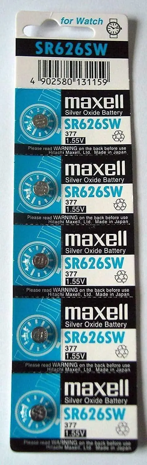 Maxell Sr626sw 377 1.55V Watch Battery Set Of 2Pcs 1