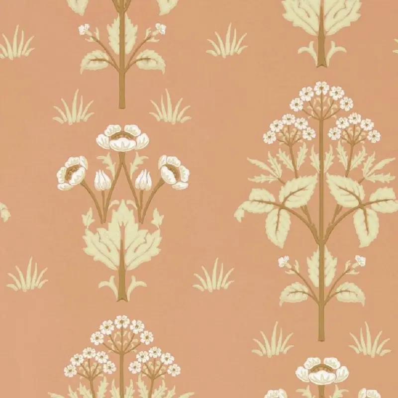 Morris & Co Meadow Sweet Wallpaper - Blush Sample 1