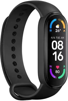 Mi Smart Band 6  (Black Strap, Size : Regular) Spo2 Sensor,24Hr Heart Rate Monitoring,5Atm Water Resistant 1