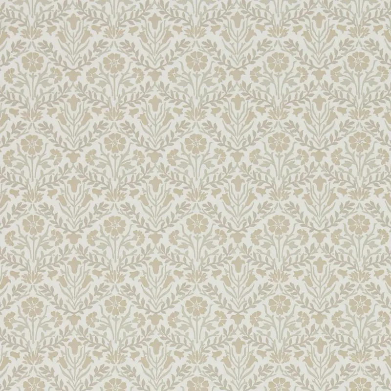 Morris & Co Bellflowers Wallpaper - Linen/Cream Sample 1