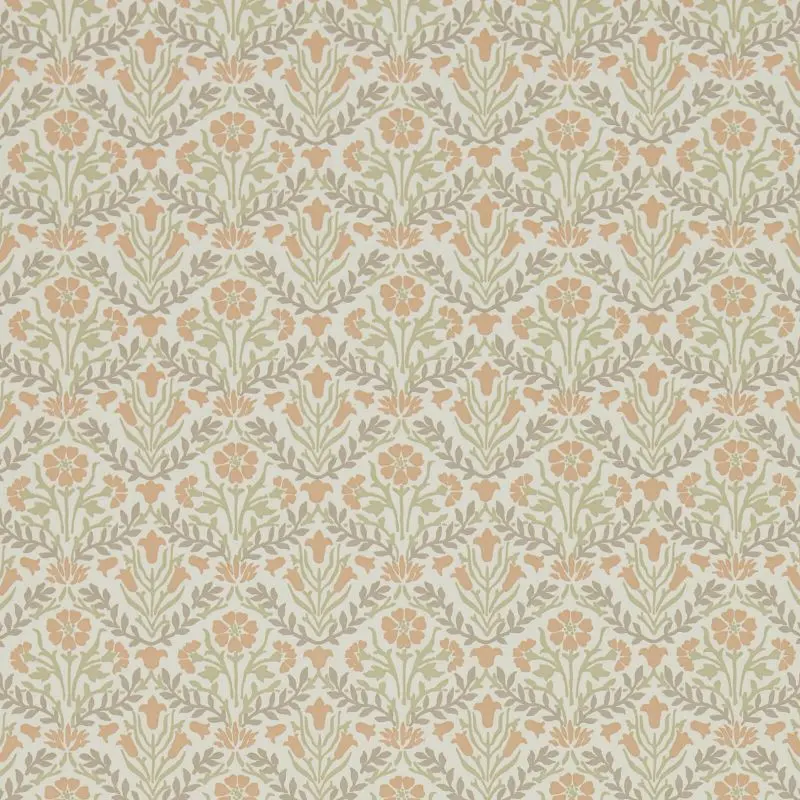 Morris & Co Bellflowers Wallpaper - Saffron/Olive Sample 1