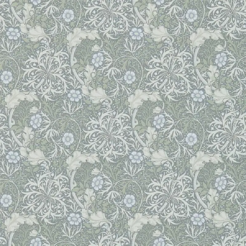 Morris & Co Seaweed Wallpaper - Silver/Ecru Sample 1