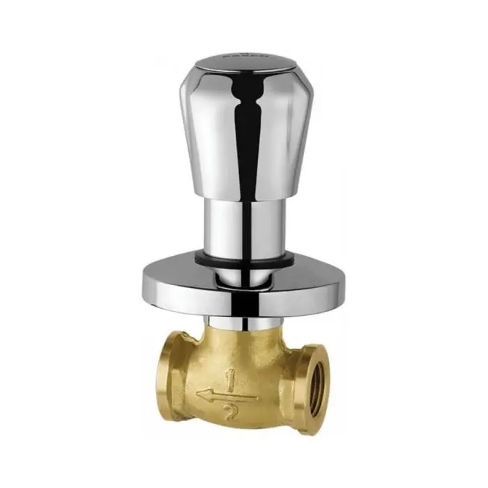 Essco Basin Area Stop Cock Marvel Chrome Concealed Stop Cock With Sliding Flange, Size: 15 Mm Mqt-Chr-514Ekn 1