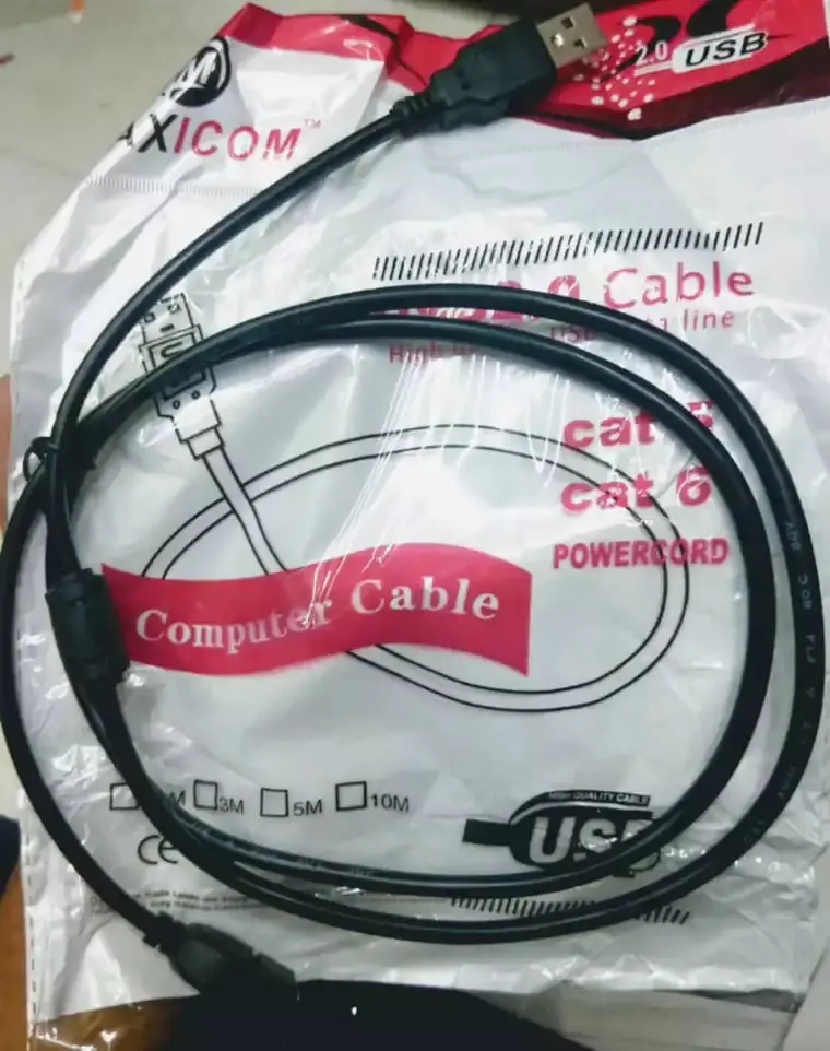 Maxicom Usb Male Female Cable 1.2M  (Black) 1