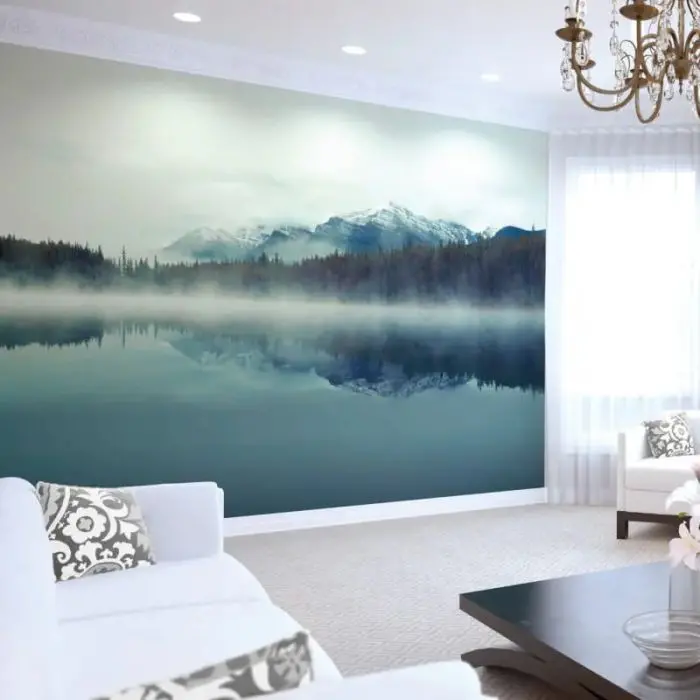 Origin Misty Mountain Lake Wall Mural 2