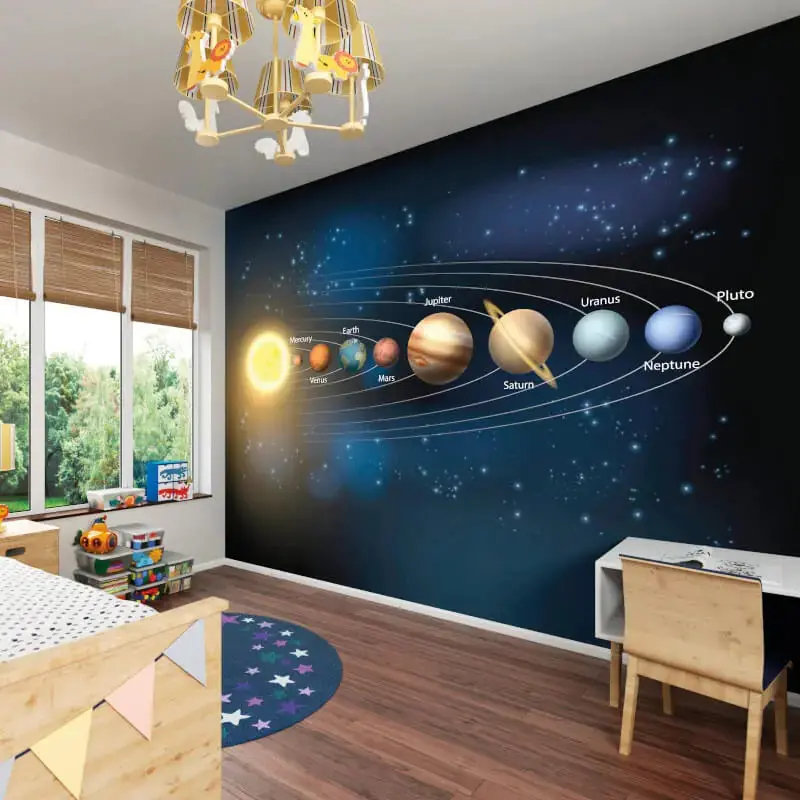 Origin Planets Wall Mural Multi 1