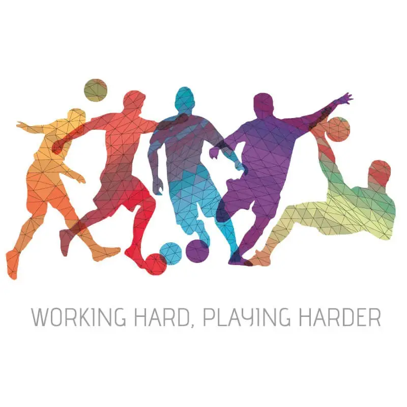Origin Geo Footballers Wall Mural Multi 1