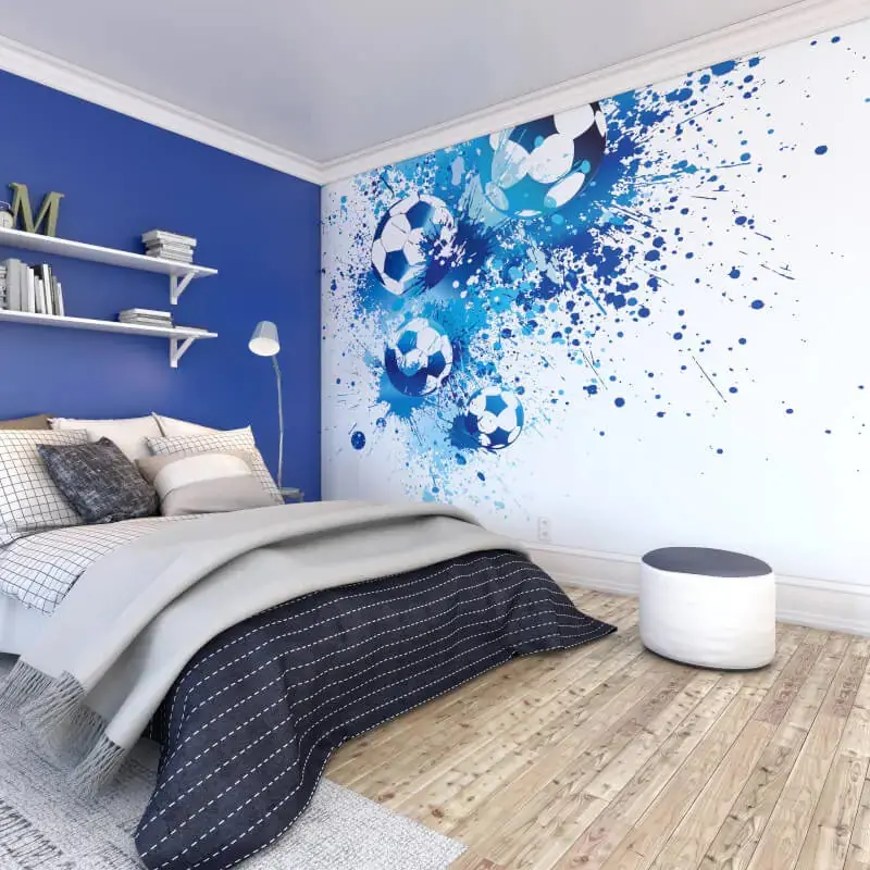 Origin Football Splash Wall Mural Blue 1