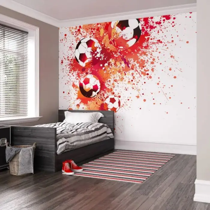Origin Football Splash Wall Mural Red 1