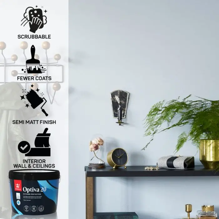Tikkurila Optiva 20 Scrubbable Semi Matt For Walls & Ceilings - Colour Match 2