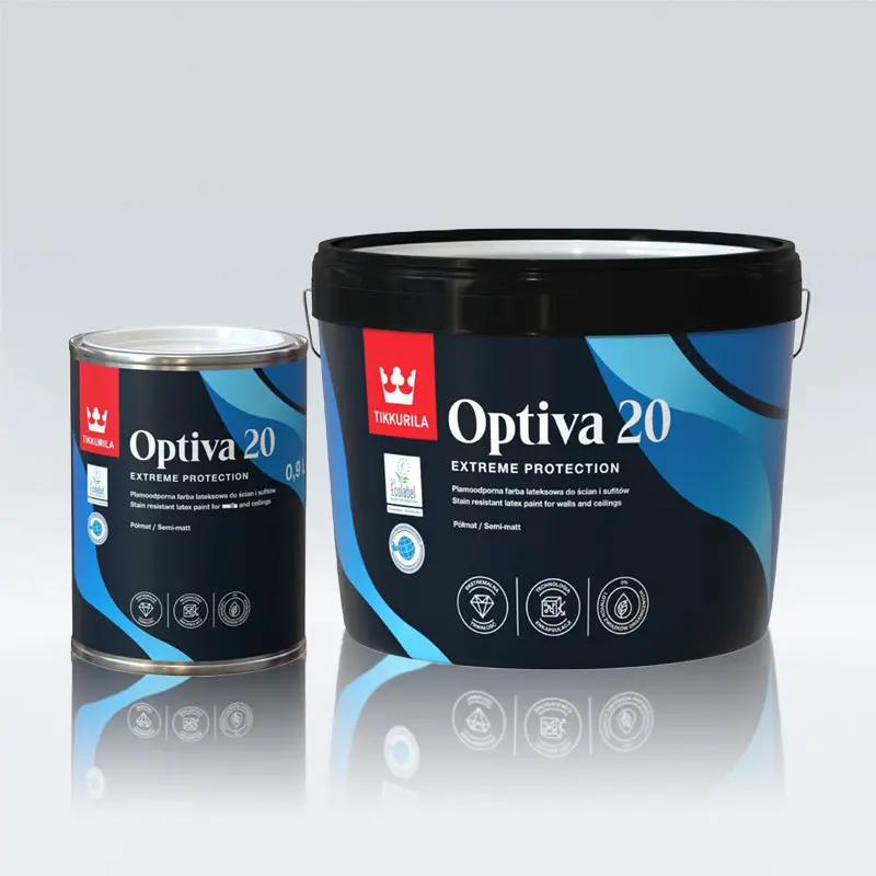 Tikkurila Optiva 20 Scrubbable Semi Matt For Walls & Ceilings - Colour Match 1
