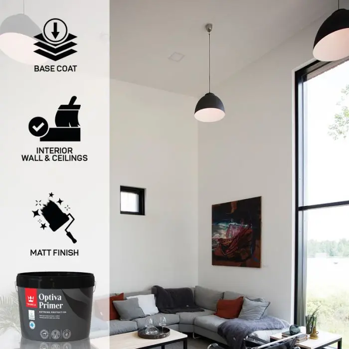Tikkurila Optiva Water-Based Primer For Walls & Ceilings - Colour Match 2