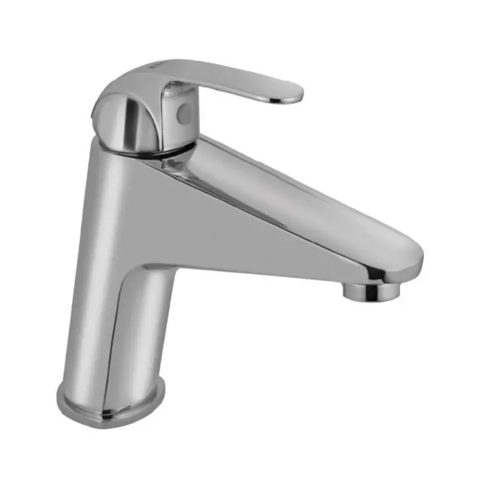 Essco Orbit Single Lever Basin Mixer Without Popup Waste With 450Mm Long Braided Hoses Orb-Chr-105011B 1