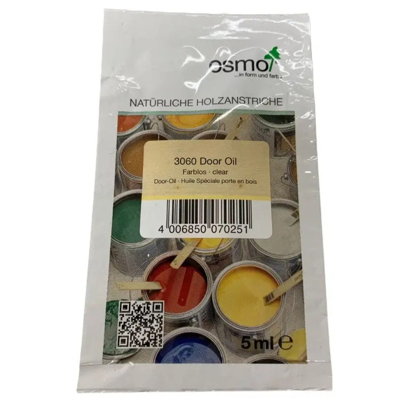 Osmo Door Oil (High Solid) - 3060 Clear Satin - 5Ml (Sachet) 1