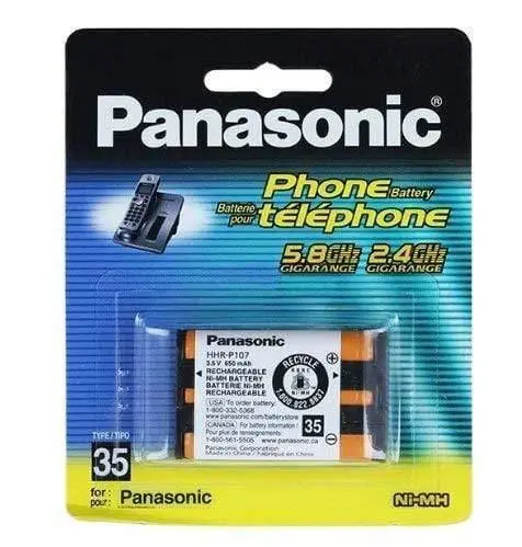 Panasonic Rechargeable Hhr-P107 3.6V 650Mah Ni-Mh Battery For Panasonic Cordless Phone (650 Mah) 1