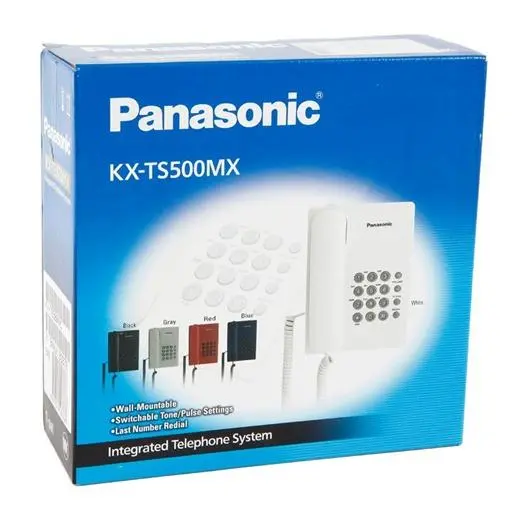Panasonic Single Line Kx-Ts500mx Corded Telephone With Electronic Volume Control 3 Step Ringer Volume (Off, Low, High) 1