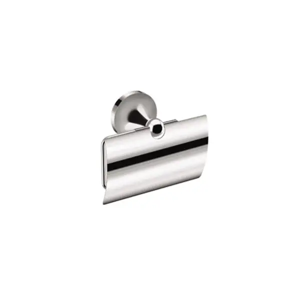Parryware T6414a1 Paper Holder With Cover Wall Mounted Alloy Steel Brass, Chrome Plated 1